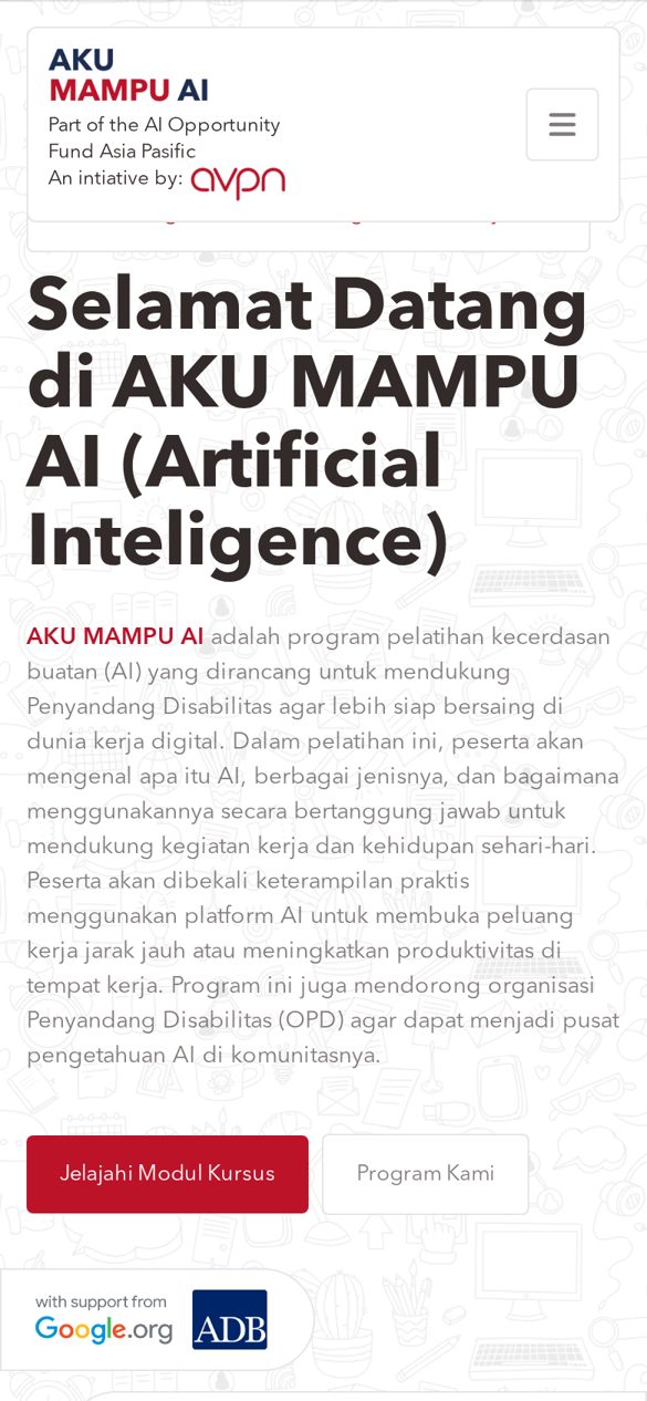 Aku Mampu AI on mobile