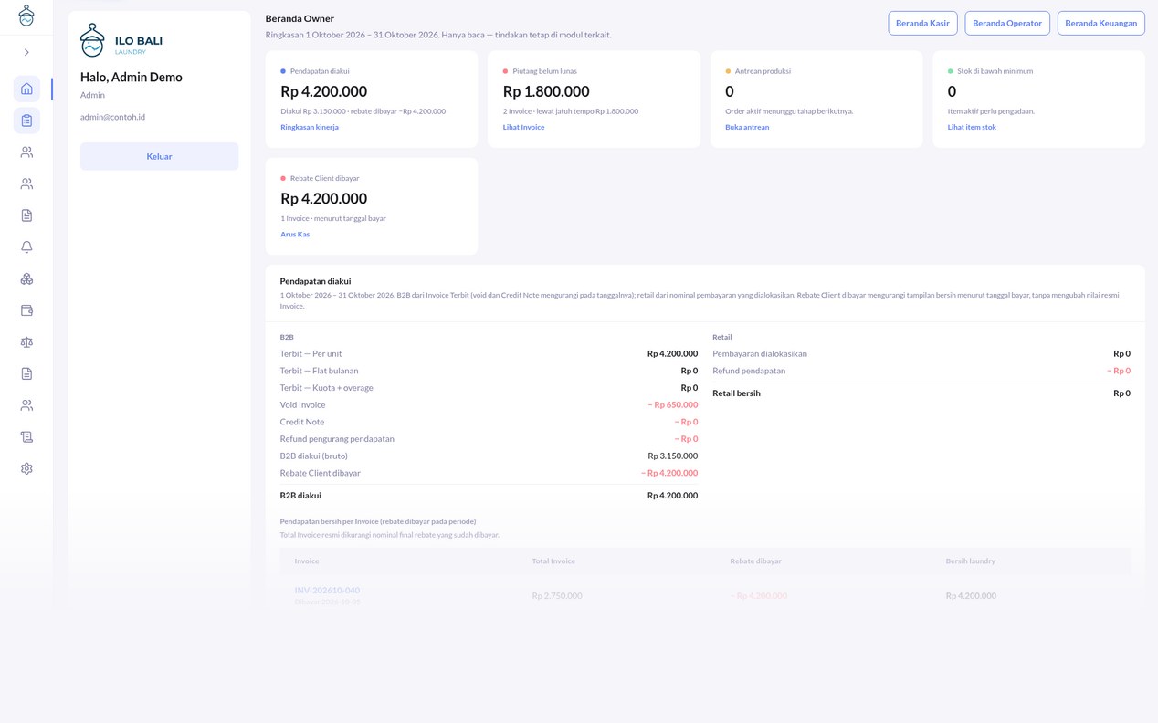 Ilo Bali Laundry: An operations system that runs a Bali laundry from intake to invoice