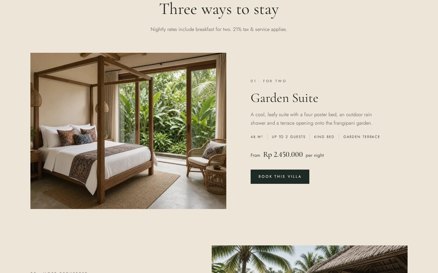 Nirmara Bali villas section