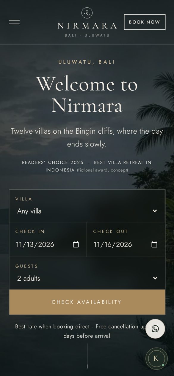 Nirmara Bali on mobile