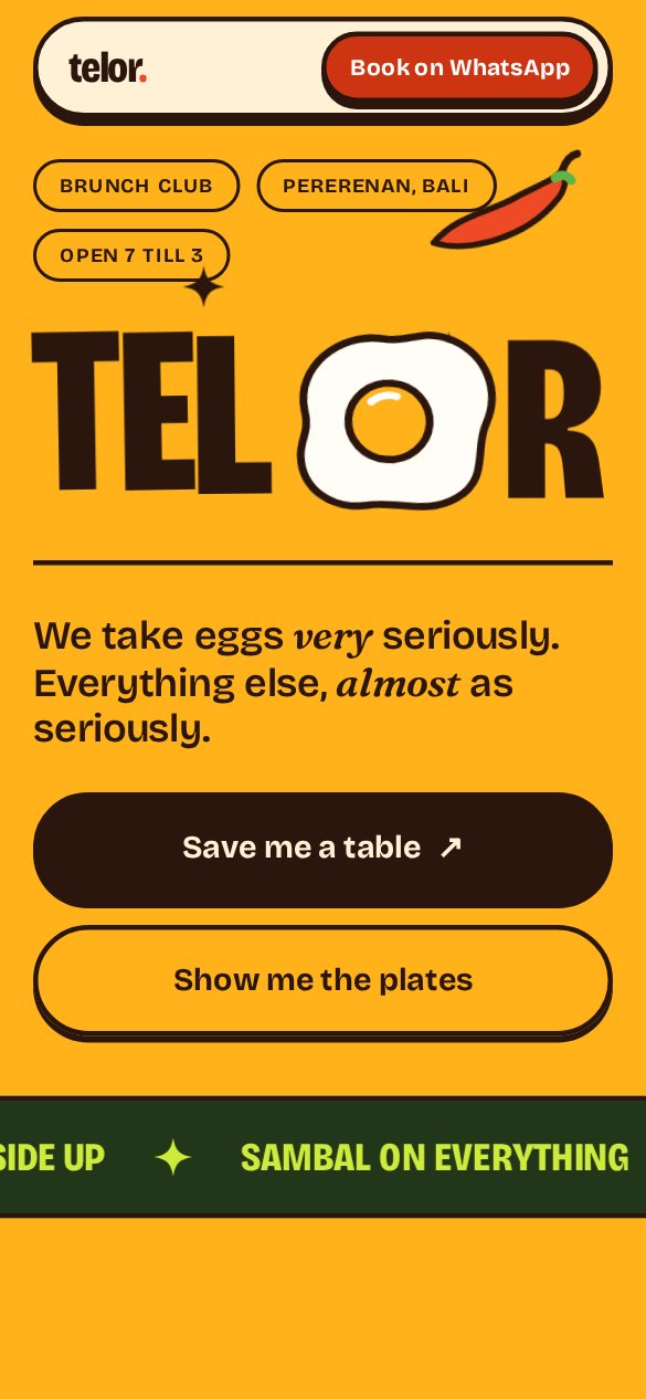 Telor Brunch Club di ponsel